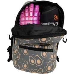 Brabo Fun Avacado Backpack Hockeytas Junior Grey -StickMeister 129797 505 06 2