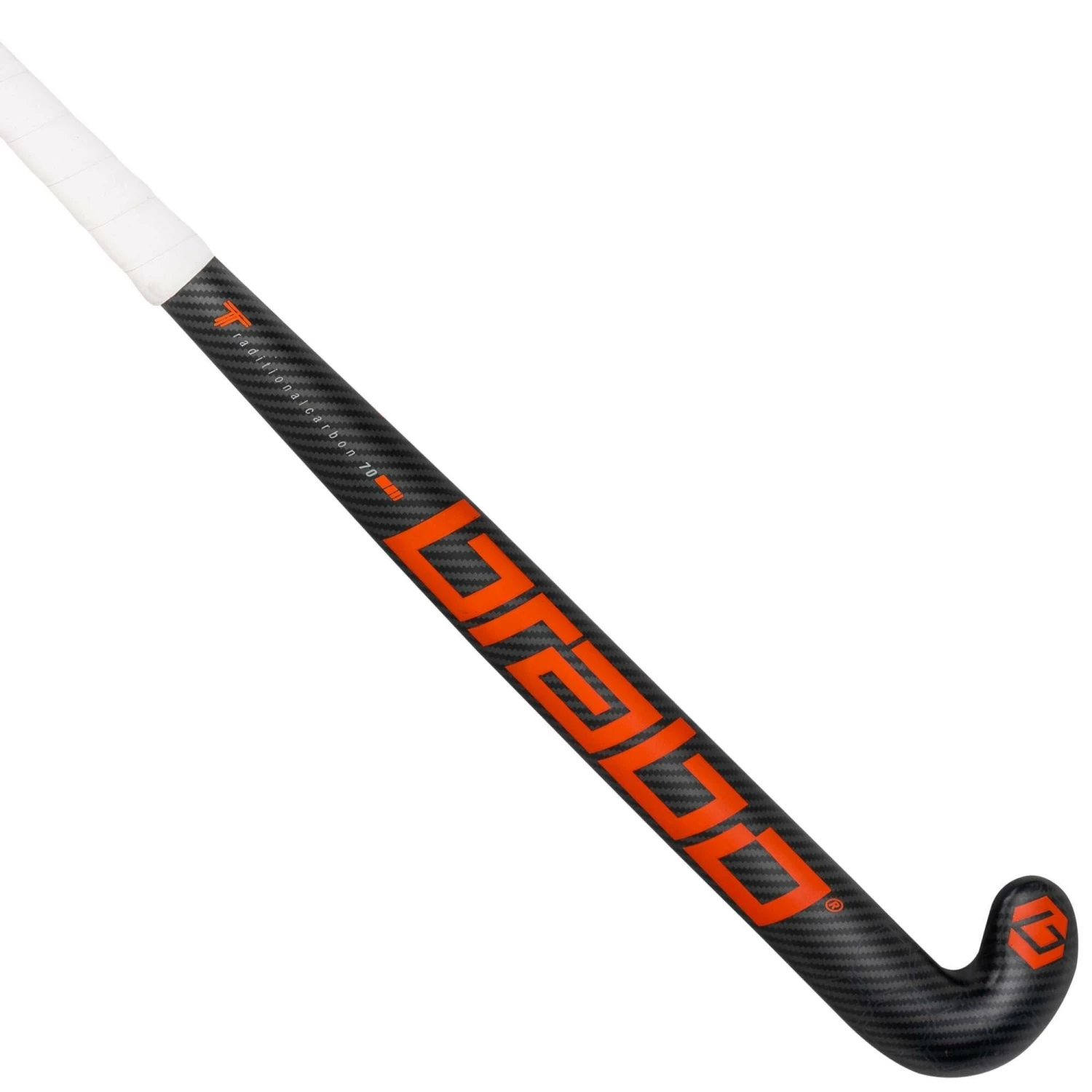 Brabo Traditional Carbon 70 ELB Hockeystick Black Orange 1 Brabo Traditional Carbon 70 ELB Hockeystick Black Orange