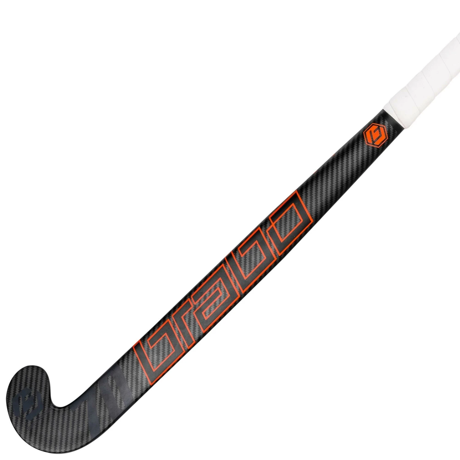 Brabo Traditional Carbon 70 ELB Hockeystick Black Orange 2 Brabo Traditional Carbon 70 ELB Hockeystick Black Orange - Afbeelding 2